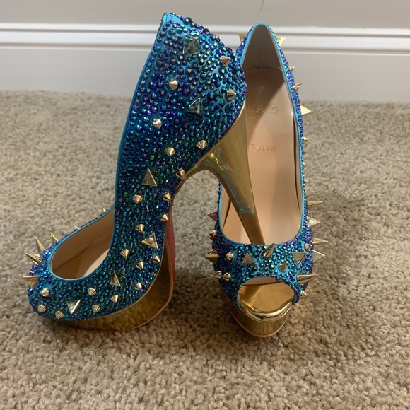 Shoes - Blue Very Mix Spiked Heels